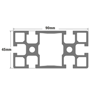 10-4590H-0-72IN MODULAR SOLUTIONS EXTRUDED PROFILE 45MM X 90MM G HEAVY, CUT TO THE LENGTH OF 72 INCH